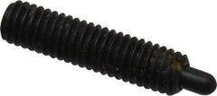 Jergens - 10-32, 3/4" Thread Length, 1/8" Plunger Projection, Steel Threaded Spring Plunger - 0.093" Max Plunger Diam, 3/4" Plunger Length, 2.9 Lb Init End Force, 11.1 Lb Final End Force, 3/32" Hex - Caliber Tooling