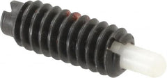 Jergens - 1/4-20, 5/8" Thread Length, 3/16" Plunger Projection, Steel Threaded Spring Plunger - 0.119" Max Plunger Diam, 5/8" Plunger Length, 0.3 Lb Init End Force, 3.5 Lb Final End Force - Caliber Tooling