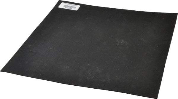 Made in USA - 12" Long, 12" Wide, 1/16" Thick, Neoprene Rubber Foam Sheet - 35 to 45 Durometer, Black, -20 to 180°F, 1,000 psi Tensile Strength, Adhesive Backing, Stock Length - Caliber Tooling