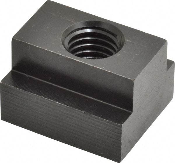 Jergens - 5/8-11 Blind Tapped T Slot Nut - 13/16" Slot Width, 1-1/4 x 9/16" Base Width x Height, 1-1/2 x 1" OAL x Height - Caliber Tooling