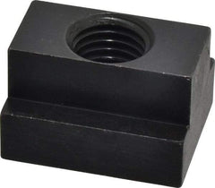 Jergens - 7/8-9 Blind Tapped T Slot Nut - 1" Slot Width, 1-5/8 x 5/8" Base Width x Height, 2 x 1-1/4" OAL x Height - Caliber Tooling