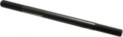 Jergens - 1/2-13 8" OAL Equal Double Threaded Stud - Alloy Steel, Black Oxide Finish, 1-1/2" Equal Thread Length - Caliber Tooling