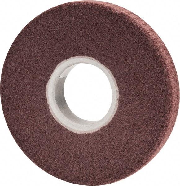 3M - 6" Diam Aluminum Oxide Finishing Flap Wheel - 2" Hole, 1" Wide, Density 5, Nonwoven, Very Fine Grade, 3,400 Max RPM - Caliber Tooling