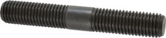 Jergens - 3/4-10 5" OAL Equal Double Threaded Stud - Alloy Steel, Black Oxide Finish, 1-15/16" Equal Thread Length - Caliber Tooling