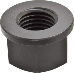 Jergens - 1-1/4 - 7, 2-1/4" Flange Diam, 1-3/8" High, 1-13/16" Across Flats, Flange Nut - Grade Low Carbon Steel Steel, Black Oxide Finish, 1/4" Flange Height, TCMA - Caliber Tooling