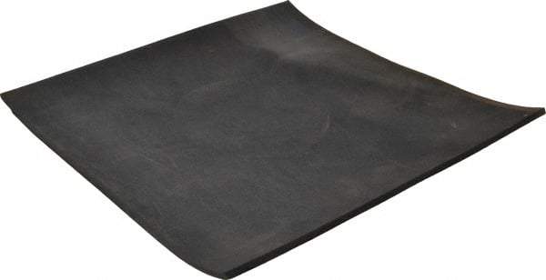 Made in USA - 12" Long, 12" Wide, 1/4" Thick, Neoprene Rubber Foam Sheet - 35 to 45 Durometer, Black, -20 to 180°F, 1,000 psi Tensile Strength, Adhesive Backing, Stock Length - Caliber Tooling