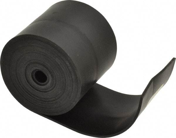 Made in USA - 1/16" Thick x 2" Wide x 60" Long, Buna-N Rubber Strip - Stock Length, 40 Shore A Durometer, 800 to 1,000 psi Tensile Strength, -20 to 170°F, Black - Caliber Tooling