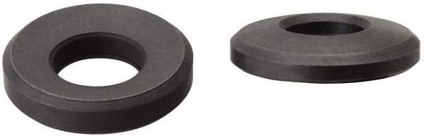 Jergens - 1-1/8" Bolt, Black Oxide, Steel, Spherical Washer Assembly - 1-7/32" Female, 1-5/32" Male Inside x 2-1/4" OD, 5/8" Thick, 3-1/2" Radius - Caliber Tooling