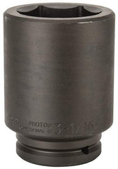 Proto - 1-1/2" Drive 3-1/16" Deep Impact Socket - 6 Points, 6-3/8" OAL - Caliber Tooling