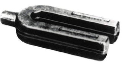 Jergens - 2-3/4" Wide x 1-1/4" High, Forged Steel, U Shaped Strap Clamp - 7/8" Stud, 7-1/2" Travel, 10" OAL, 15/16" Slot Width - Caliber Tooling