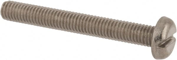 Value Collection - M5x0.80 Metric Coarse, 40mm Length Under Head Slotted Drive Machine Screw - Pan Head, Grade 18-8 & A2 Stainless Steel, Uncoated, Without Washer - Caliber Tooling