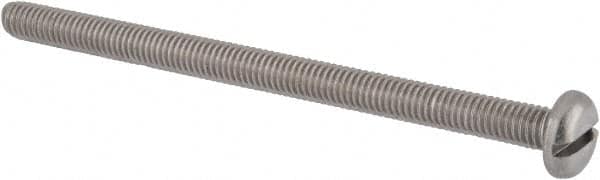 Value Collection - M6x1.00 Metric Coarse, 90mm Length Under Head Slotted Drive Machine Screw - Pan Head, Grade 18-8 & A2 Stainless Steel, Uncoated, Without Washer - Caliber Tooling