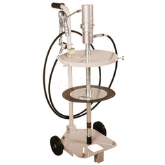 Air Operated Pump: Grease Lubrication, Steel 16 gal. Drums w/ 2 Wheel Cart & 12 ft. Hose