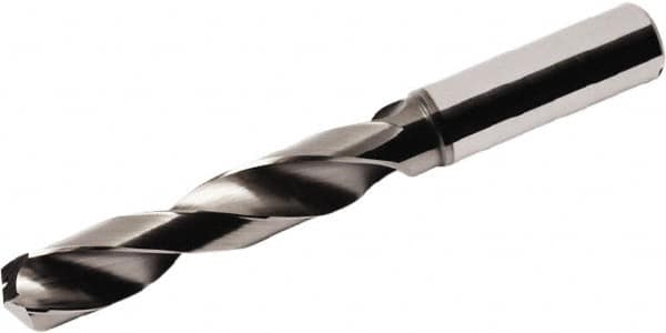 Screw Machine Length Drill Bit: 140 °, Solid Carbide Coated, Right Hand Cut, Spiral Flute, Straight-Cylindrical Shank, Series SD203A