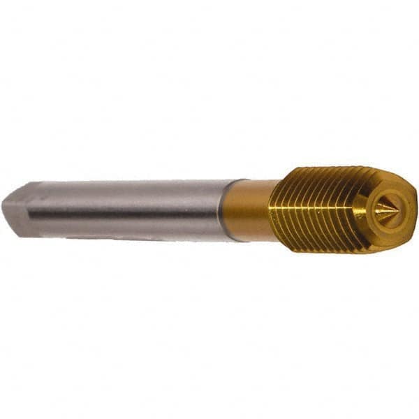 Emuge - M16x2.00 Metric 6HX Modified Bottoming Thread Forming Tap - Cobalt, TiN Finish, 110mm OAL, 27mm Thread Length, Right Hand Thread, Series Druck - Caliber Tooling