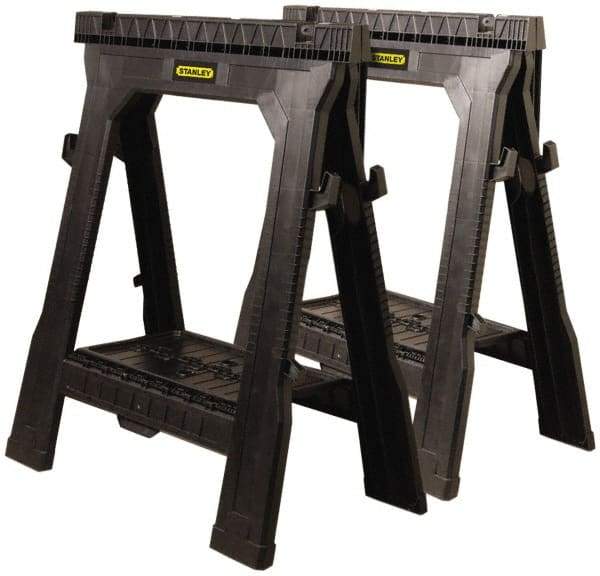 Stanley - Folding Sawhorse - 1" Long x 27.3" Wide x 32" High, Twin Pack - Caliber Tooling