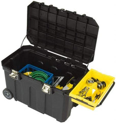 Stanley - Mobile Tool Chest - 30" Wide x 18-1/2" Deep x 19" High, Polypropylene Resin, Black - Caliber Tooling