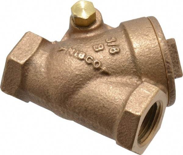 NIBCO - 3/8" Bronze Check Valve - Y-Pattern, FNPT x FNPT, 200 WOG - Caliber Tooling