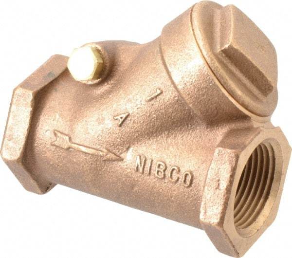 NIBCO - 1" Bronze Check Valve - Y-Pattern, FNPT x FNPT, 200 WOG - Caliber Tooling