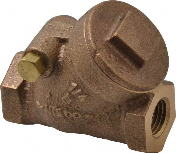 NIBCO - 1/4" Bronze Check Valve - Y-Pattern, FNPT x FNPT, 200 WOG - Caliber Tooling