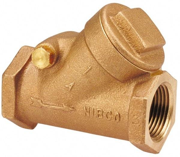 NIBCO - 1" Bronze Check Valve - Y-Pattern, FNPT x FNPT, 200 WOG - Caliber Tooling