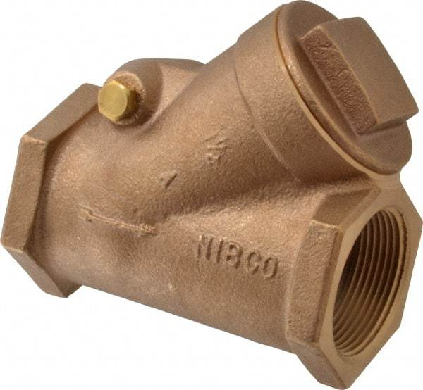 NIBCO - 1-1/2" Bronze Check Valve - Y-Pattern, FNPT x FNPT, 300 WOG - Caliber Tooling