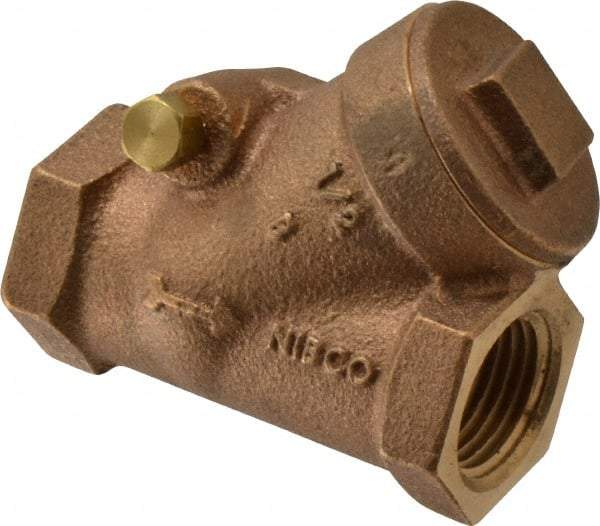 NIBCO - 1/2" Bronze Check Valve - Y-Pattern, FNPT x FNPT, 300 WOG - Caliber Tooling