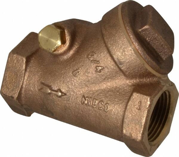 NIBCO - 3/4" Bronze Check Valve - Y-Pattern, FNPT x FNPT, 300 WOG - Caliber Tooling