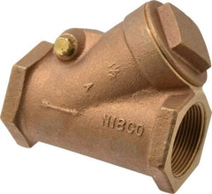 NIBCO - 1-1/2" Bronze Check Valve - Y-Pattern, FNPT x FNPT, 300 WOG - Caliber Tooling