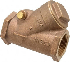 NIBCO - 1-1/4" Bronze Check Valve - Y-Pattern, FNPT x FNPT, 300 WOG - Caliber Tooling