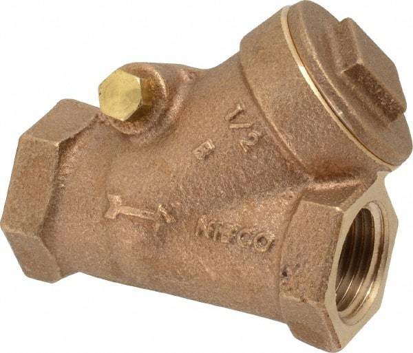 NIBCO - 1/2" Bronze Check Valve - Y-Pattern, FNPT x FNPT, 300 WOG - Caliber Tooling