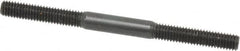 Jergens - M6x1.0 80mm OAL Equal Double Threaded Stud - Alloy Steel, Black Oxide Finish, 27mm Equal Thread Length, Metric - Caliber Tooling