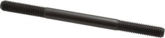 Jergens - M10x1.50 140mm OAL Equal Double Threaded Stud - Alloy Steel, Black Oxide Finish, 35mm Equal Thread Length, Metric - Caliber Tooling