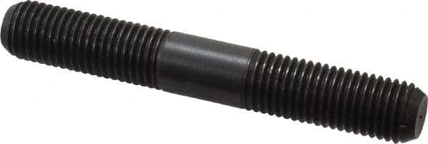 Jergens - M16x2.0 110mm OAL Equal Double Threaded Stud - Alloy Steel, Black Oxide Finish, 44mm Equal Thread Length, Metric - Caliber Tooling