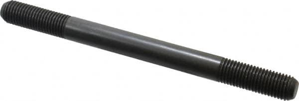 Jergens - M16x2.0 200mm OAL Equal Double Threaded Stud - Alloy Steel, Black Oxide Finish, 47mm Equal Thread Length, Metric - Caliber Tooling