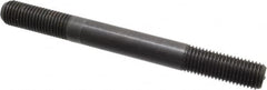 Jergens - M20x2.5 200mm OAL Equal Double Threaded Stud - Alloy Steel, Black Oxide Finish, 55mm Equal Thread Length, Metric - Caliber Tooling