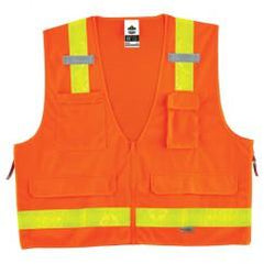 8250ZHG S/M ORANGE SURVEYORS VEST - Caliber Tooling