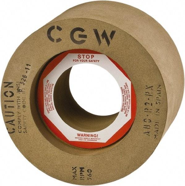 Camel Grinding Wheels - 2" Wide x 9" Diam, Type 1 Feed Wheel - 4" Hole Size, 80 Grit, Hardness R - Caliber Tooling