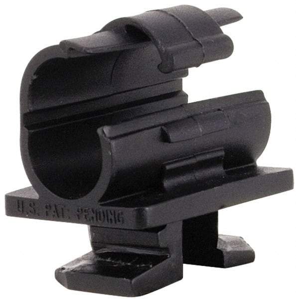 ZSI - 3/8" Tube Diam, Cushion Clamp - Black, 175 Lb Capacity, Polyamide - Caliber Tooling