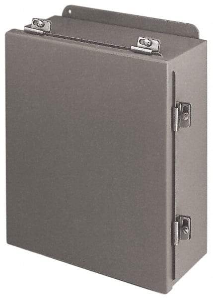 Cooper B-Line - Steel Standard Enclosure Hinge Flat Cover - NEMA 4, 12, 13, 8" Wide x 10" High x 4" Deep, Rainproof & Watertight - Caliber Tooling