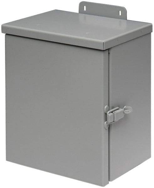 Cooper B-Line - Steel Junction Box Enclosure Hinge Flat Cover - NEMA 3R, 12" Wide x 12" High x 6" Deep, Rainproof - Caliber Tooling