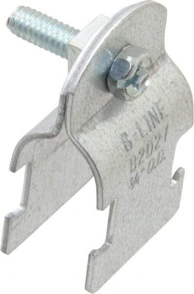 Cooper B-Line - 3/4" Pipe, 16 Gauge, Grade ASTM A1011," Pipe or Conduit Clamp - Zinc Plated, 400 Lb Capacity, All Conduit - Caliber Tooling