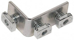 Cooper B-Line - Zinc Plated Carbon Steel 90° Preassembled Strut Fitting - 1/2" Bolt, 3 Holes, Used with Cooper B Line Channel & Strut (All Sizes Except B62 & B72) - Caliber Tooling