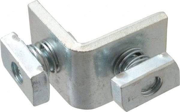 Cooper B-Line - Zinc Plated Carbon Steel 90° Preassembled Corner Strut Fitting - 1/2" Bolt, 2 Holes, Used with Cooper B Line Channel & Strut (All Sizes Except B62 & B72) - Caliber Tooling