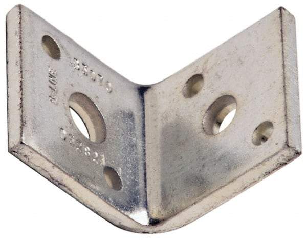 Cooper B-Line - 1/2 or 3/8" Rod, Zinc Plated Carbon Steel Reversible Angle Clip Reversible Angle Strut Clip - 500 Lb Capacity, 2 Holes, Used with Rod To Beam Or Wall Bracket - Caliber Tooling