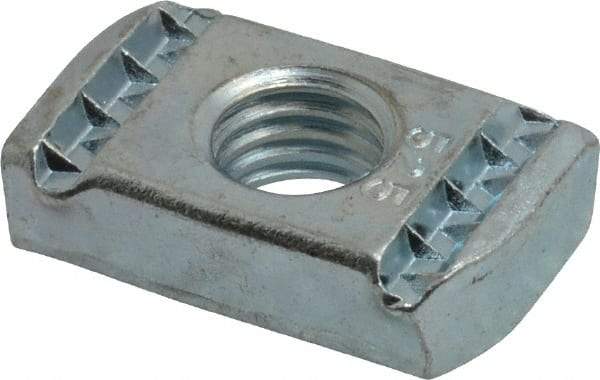 Cooper B-Line - 1/2" Rod, Zinc Plated Carbon Steel Spring Channel Strut Nut with O Spring - 2000 Lb Capacity, 1/2" Bolt, 1 Hole, Used with Cooper B Line B42, B52, B54 & B56 Channel & Strut - Caliber Tooling