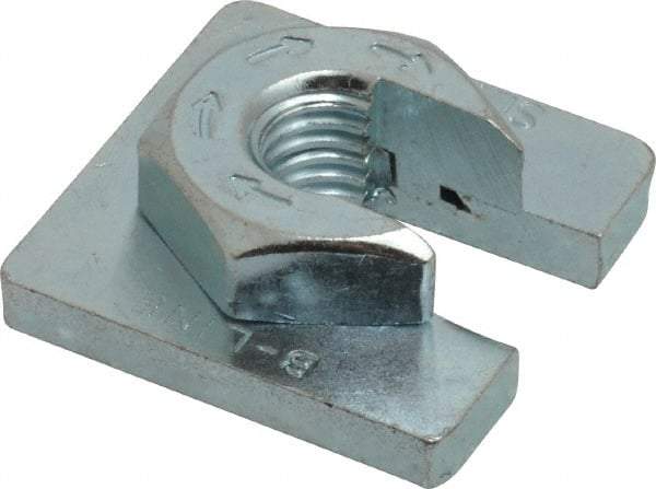 Cooper B-Line - 1/2" Rod, Zinc Plated Carbon Steel Slip On Square Washer, Lock Strut Nut - 1350 Lb Capacity, 1/2-13" Bolt, 1 Hole, Used with Cooper B Line Channel & Strut (All Sizes Except B62 & B72) - Caliber Tooling