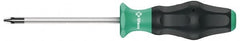 Wera - #1 Point, 3-1/8" Blade Length, Pozidriv Screwdriver - Caliber Tooling