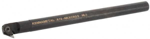 Kennametal - NP.., 5° Lead Angle A-NKXC Internal Right Hand Indexable Profiling Toolholder - 3/4" Shank Width, 10" Long, Steel, Through Coolant - Caliber Tooling