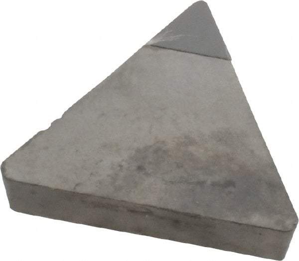 Made in USA - TPG321 Polycrystalline Diamond (PCD) Turning Insert - Uncoated, 60° Triangle, 3/8" Inscr Circle, 1/8" Thick, 1/64" Corner Radius - Caliber Tooling